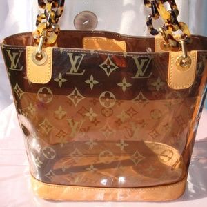 lv clear beach bag